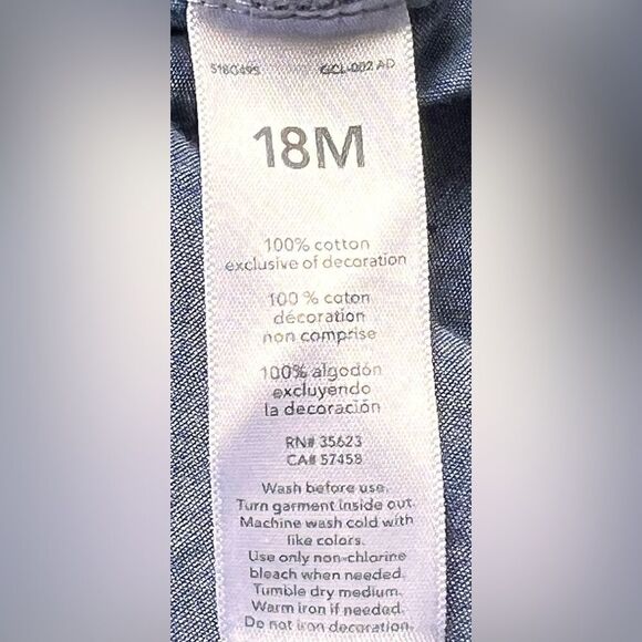 Carter’s Just One You Girls Flutter Sleeve Bird Embroidered Dress. 18 Months. - Picture 7 of 7